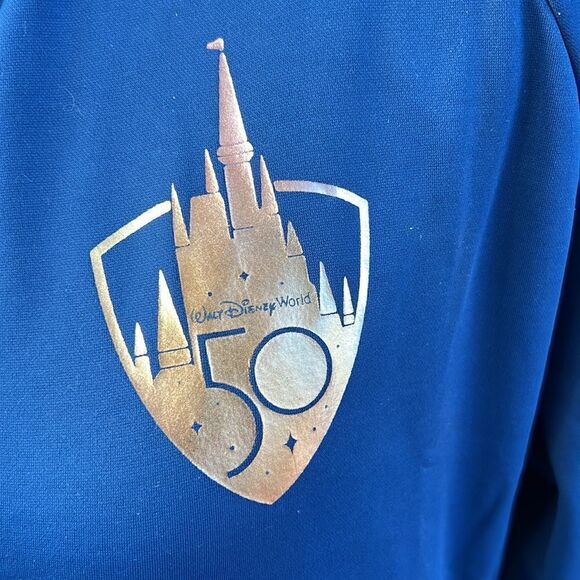 Walt Disney World 50th anniversary limited edition blue stripe track jacket NWT - Picture 2 of 10